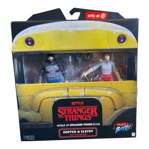 Stranger Thing Eleven and Hopper 2-Pack Hunt & Battle Target Exclusive In Hand